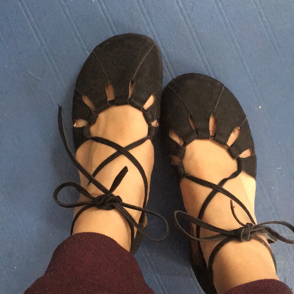 haflinger eva ballet tie flats